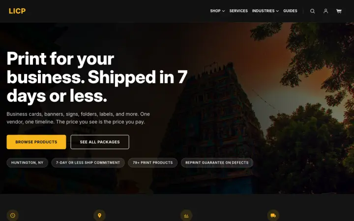 Homepage of Long Island Custom Printing