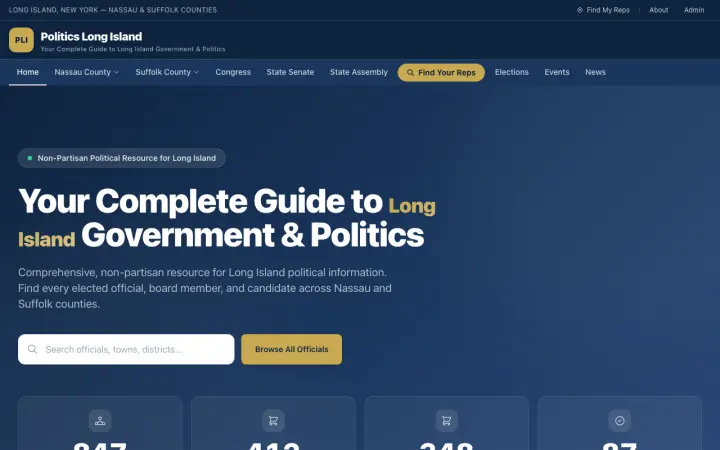 Homepage of Politics Long Island
